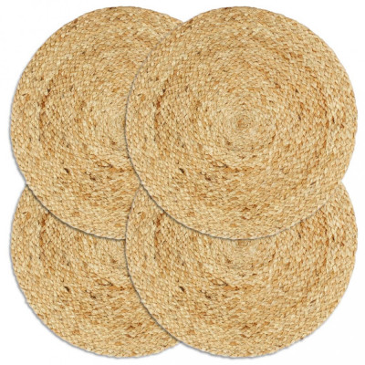 Naproane, 4 buc., natural, 38 cm, iută, rotund foto