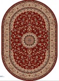 Cumpara ieftin Covor Oval Model Lotos 545-200, Marime 150 x 230 cm, Bej, Rosu, Grena, Inaltime Fir 8 mm, Antialergic, Polipropilena, Living, Dormitor, Sufragerie, Bi
