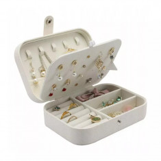 Cutie organizatoare pentru bijuterii, 5x16x11 cm Alb