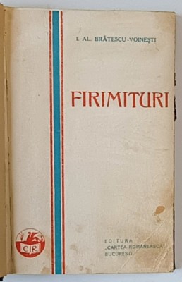 Firimituri de I.Al. Bratescu-Voinesti , 1929 foto
