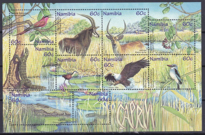 DB1 Fauna Africana 1998 Namibia MS MNH