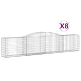 Cumpara ieftin Cosuri gabion arcuite 8 buc, 400x50x80/100 cm, fier galvanizat