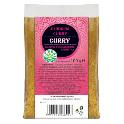 Curry Mild Herbavit 100gr foto