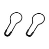 Set 10 ace de siguranta Crisalida, lungime 22 mm, Negru