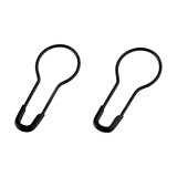 Set 10 ace de siguranta Crisalida, lungime 22 mm, Negru