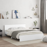 VidaXL Cadru de pat cu tăblie, alb, 140x200 cm