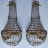 Set Aplice Empire, Sticlă Cristalizată &amp; Bronz, 45cm, Antichități de Lux