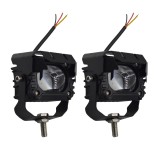 Set 2 proiectoare LED auto/moto/ATV, 40W/set, 3000/6000K, lupa, Universal