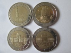 Lot 10 monede comemorative diferite 2 Euro,vedeti imaginile