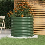 Jardiniera gradina verde 80x80x68 cm otel vopsit electrostatic GartenMobel Dekor, vidaXL