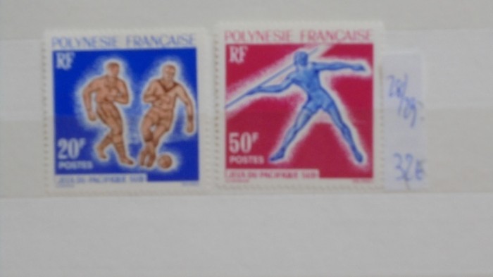 POLINEZIA FRANCEZA - JOCURILE PACIFICULUI DE SUD,1963 - MI 32 EURO- NECIRCULATA