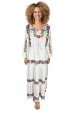 Rochie dama S25 alb/galben , marimea 3XL