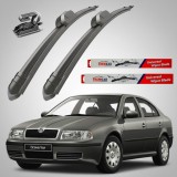 Cumpara ieftin Stergatoare Parbriz Skoda Octavia Tour (1996-2004) TeamCar Flat, Set Fata 22"+20"