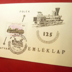 Carton FDC -Locomotiva si stampila speciala Ungaria 1992