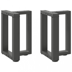 vidaXL Picioare pentru măsuță de cafea &icirc;n formă de T, 2 buc., antracit, 38x25x(42-43) cm, oțel 4013026