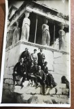 CPISTR7 Foto Veche Atena Acropole Templul Erechtheion Cariatide 1928 Turisti Romani / Vintage Athens Acropolis Photo Erechtheion Caryatids 1928