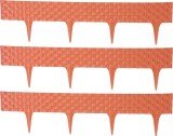 Palisada de gradina imitatie ratan teracota 2,4 m, set 3 bucati UV