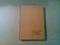 Studii si Cercetari de ETNOGRAFIE SI ARTA POPULARA (I) - N. Ungureanu -1981,500