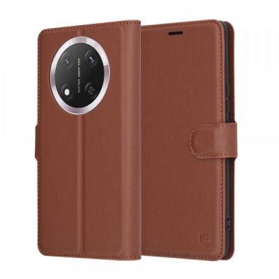 Husa pentru Honor X9c / Magic7 Lite, Techsuit, Leather Folio, Maro foto