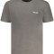 Tricou barbati, cu mini imprimeu, Regular fit, Negru (Marime: M)