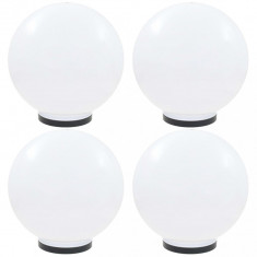 vidaXL Lămpi glob cu LED, 4 buc., 40 cm, PMMA, sferic
