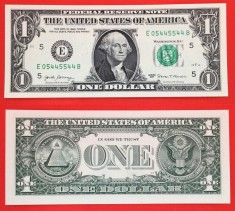 USA SUA █ bancnota █ 1 Dollar █ 2017 █ P-544 █ E5 Richmond █ UNC █ necirculata