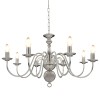 Candelabru, argintiu, 8 becuri E14