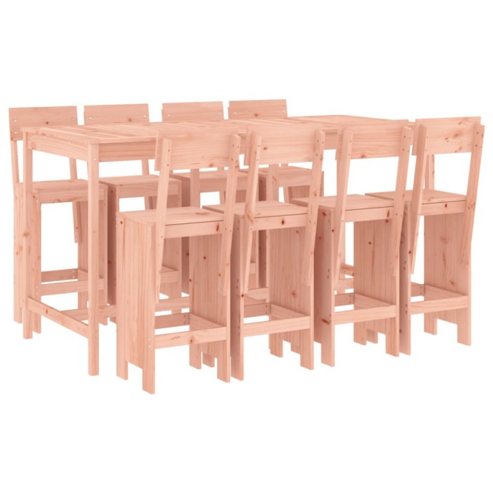 Set bar de gradina, 9 piese, lemn masiv douglas