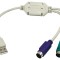 Adaptor USB 1.1 PS/2 Dublu Alb