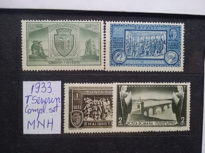 1933-Turnu Severincomplet set-orig. gum -MNH