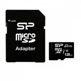 Card de memorie MicroSDXC 128 Gb, Silicon Power Elite, UHS-I, U1, clasa 10, cu adaptor