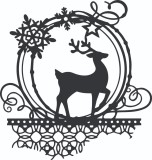Cumpara ieftin Sticker decorativ, Reindeer, Negru, 63 cm, 7023ST, Oem