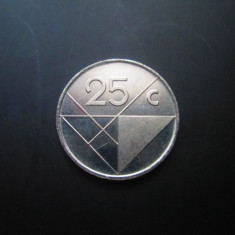 Aruba _ 25 cents _ 1990 _ moneda necirculata ( UNC )