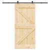 VidaXL Ușă glisantă cu set de feronerie 95x210 cm, lemn masiv de pin 3332624