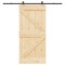 vidaXL Ușă glisantă cu set de feronerie 95x210 cm, lemn masiv de pin 3332624
