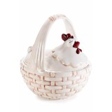 Cos decorativ alb Gaina 15.5x17x18 cm