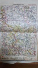 Harta Ia?i, Roman, Bacau, Vaslui, Harlau, Targu-Frumos, Pope?ti, 1928 foto