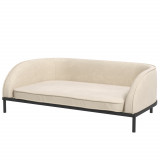 PawHut Canapea pentru, Scaun pentru C&acirc;ini Mari și Mijlocii &Icirc;nălțat cu Picioare și Husă Detașabilă, 101,5x62x34,5 cm, Crem | Aosom Romania