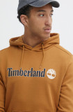 Timberland bluza barbati, culoarea maro, cu glugă, cu imprimeu, TB0A5UKKP471