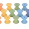 Set 21 mosoare colorate din lemn pentru activitati educative