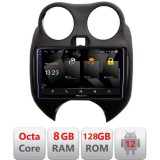 Navigatie Android Nissan Micra 2010-2014, 8GB RAM, 128GB, CarPlay