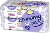 Servetele umede Happy cu vitamina E si alantoina, 2 x 64 bucati, Bella Baby
