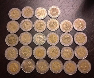 Lot 28 monede Portugalia 100 Escudos foto