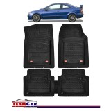 Covorase Auto TeamCar&reg; Tip Tavita Compatibile Opel Astra G Coupe (1998-2009) Negru Material Rezistent, Cauciuc