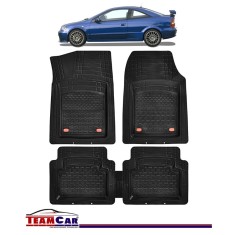 Covorase Auto TeamCar&reg; Tip Tavita Compatibile Opel Astra G Coupe (1998-2009) Negru Material Rezistent