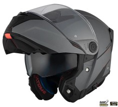 Casca modulabila pentru scuter - motocicleta MT Atom 2 SV A2 titanium mat (ochelari soare integrati) Pinlock Ready &ndash; tip viziera: MT-V-35 S (55/56cm)
