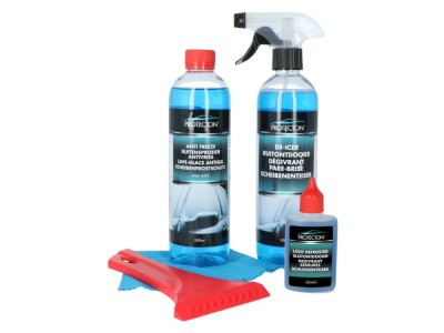 Set de Iarna Protecton 5 Piese - Pregatirea Completa pentru Iarna - Spray Dezghetare, Dezghetator yale, parbrizol, racleta si laveta AutoDrive ProPart foto