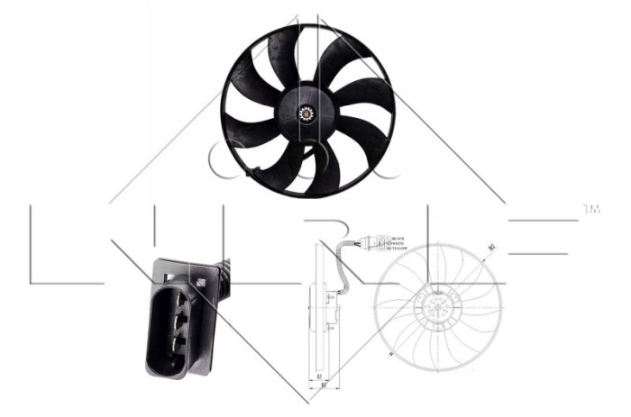 NRF 47410 Ventilator, radiator
