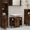 VidaXL Dulap de baie, stejar fumuriu, 60x32x53,5 cm, lemn compozit