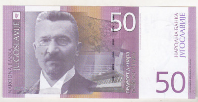 bnk bn Iugoslavia 50 dinari 2000 unc foto